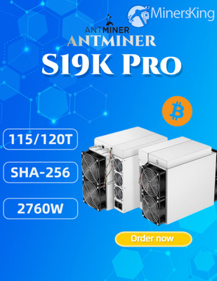 Bitmain S19k Pro BTC Asic Miner 115th/S Биткойн Asic Machine