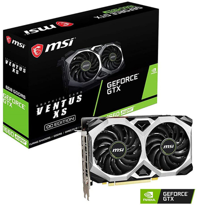 Видеокарта 1660s DVI видеокарты GeForce GTX 1660 игры MSI супер