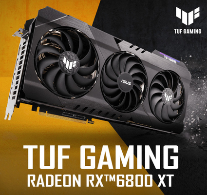 Минирование видеокарты Rx 6800xt высокой эффективности оснащает сдержанная видеокарта 16gb 256