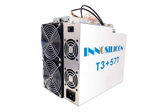 2 горнорабочий 3300W алгоритма Innosilicon T3+ 57T SHA 256 горнорабочего вентилятора BTC Asic