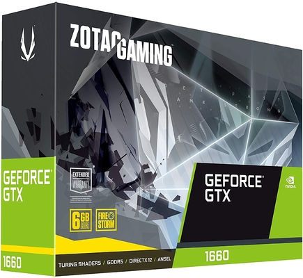 видеокарта GeForce GTX 1660 6GB GDDR5 игры видеокарты ZOTAC снаряжения минирования 192Bit